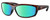 Profile View of Costa Del Mar Salt Break Designer Polarized Reading Sunglasses with Custom Cut Powered Green Mirror Lenses in Amber Brown Tortoise Havana Black Unisex Rectangular Full Rim Acetate 65 mm