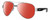 Profile View of Costa Del Mar South Point Designer Polarized Sunglasses with Custom Cut Red Mirror Lenses in Palladium Silver Matte Black Gray Unisex Pilot Full Rim Metal 59 mm