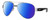 Profile View of Costa Del Mar South Point Designer Polarized Sunglasses with Custom Cut Blue Mirror Lenses in Palladium Silver Matte Black Gray Unisex Pilot Full Rim Metal 59 mm
