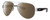 Profile View of Costa Del Mar South Point Designer Polarized Sunglasses with Custom Cut Amber Brown Lenses in Palladium Silver Matte Black Gray Unisex Pilot Full Rim Metal 59 mm