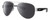 Profile View of Costa Del Mar South Point Designer Polarized Sunglasses with Custom Cut Smoke Grey Lenses in Palladium Silver Matte Black Gray Unisex Pilot Full Rim Metal 59 mm