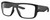 Profile View of Costa Del Mar Taxman Designer Single Vision Prescription Rx Eyeglasses in Matte Black Unisex Square Full Rim Acetate 59 mm