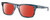 Profile View of Costa Del Mar Tybee Designer Polarized Sunglasses with Custom Cut Red Mirror Lenses in Blue Teal Crystal Ocean Currents Unisex Panthos Full Rim Acetate 55 mm