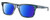 Profile View of Costa Del Mar Tybee Designer Polarized Sunglasses with Custom Cut Blue Mirror Lenses in Blue Teal Crystal Ocean Currents Unisex Panthos Full Rim Acetate 55 mm