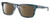 Profile View of Costa Del Mar Tybee Designer Polarized Sunglasses with Custom Cut Amber Brown Lenses in Blue Teal Crystal Ocean Currents Unisex Panthos Full Rim Acetate 55 mm