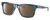 Profile View of Costa Del Mar Tybee Designer Polarized Reading Sunglasses with Custom Cut Powered Amber Brown Lenses in Blue Teal Crystal Ocean Currents Unisex Panthos Full Rim Acetate 55 mm