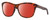 Profile View of Costa Del Mar Vela Designer Polarized Sunglasses with Custom Cut Red Mirror Lenses in Shiny Amber Brown Tortoise Havana Black Unisex Cat Eye Full Rim Acetate 56 mm