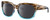 Profile View of Costa Del Mar Waterwoman II Designer Polarized Sunglasses with Custom Cut Smoke Grey Lenses in Shiny Brown Beige Blue Clear Crystal Wahoo Ladies Cat Eye Full Rim Acetate 58 mm