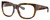 Profile View of Costa Del Mar Waterwoman Designer Blue Light Blocking Eyeglasses in Shiny Palm Brown Teal Green Tortoise Havana Ladies Cat Eye Full Rim Acetate 55 mm