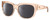 Profile View of Costa Del Mar Waterwoman Designer Polarized Reading Sunglasses with Custom Cut Powered Smoke Grey Lenses in Shiny Blonde Crystal Beige Ladies Cat Eye Full Rim Acetate 55 mm