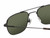 Close Up View of American Optical Checkmate Unisex Pilot Sunglasses Black Tortoise/G15 Green 56mm