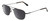 Profile View of American Optical Checkmate Designer Polarized Reading Sunglasses with Custom Cut Powered Smoke Grey Lenses in Matte Black Brown Tortoise Havana Unisex Pilot Full Rim Metal 56 mm
