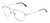 Profile View of American Optical Checkmate Designer Progressive Lens Prescription Rx Eyeglasses in Shiny Silver Grey Unisex Pilot Full Rim Metal 56 mm