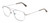 Profile View of American Optical Checkmate Designer Progressive Lens Blue Light Blocking Eyeglasses in Shiny Silver Grey Unisex Pilot Full Rim Metal 56 mm