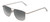 Profile View of American Optical Airman Unisex Designer Pilot Sunglasses Pewter Clear/Grey 56 mm