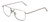 Profile View of American Optical Airman Designer Progressive Lens Blue Light Blocking Eyeglasses in Satin Pewter Grey Clear Unisex Pilot Full Rim Metal 56 mm
