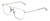 Profile View of American Optical Airman Designer Reading Eye Glasses in Shiny Silver Clear Unisex Pilot Full Rim Metal 56 mm