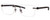 Profile View of Chopard VCHD84-0627 Designer Bi-Focal Prescription Rx Eyeglasses in Satin Gunmetal Grey Black Mens Rectangular Full Rim Metal 56 mm