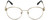 Front View of Chopard VCHC52S-0300 Designer Progressive Lens Prescription Rx Eyeglasses in Shiny 23KT Gold Plated/Black/Heart Gemstone Accent Ladies Round Full Rim Metal 51 mm