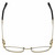 Top View of Chopard VCHC52S-0300 Designer Progressive Lens Prescription Rx Eyeglasses in Shiny 23KT Gold Plated/Black/Heart Gemstone Accent Ladies Round Full Rim Metal 51 mm