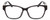 Front View of Chopard VCH304S-09MS Designer Bi-Focal Prescription Rx Eyeglasses in Gloss Black Grey Line Pattern/Silver Green Gemstone Flower Accent Ladies Cat Eye Full Rim Acetate 54 mm