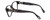 Side View of Chopard VCH304S-09MS Designer Progressive Lens Prescription Rx Eyeglasses in Gloss Black Grey Line Pattern/Silver Green Gemstone Flower Accent Ladies Cat Eye Full Rim Acetate 54 mm