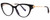 Profile View of Chopard 23KT Gold Plated VCH323S-0700 Cateye Reading Glasses Black/Gemstone 53mm
