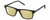 Profile View of Chopard VCH313-0703 Designer Polarized Reading Sunglasses with Custom Cut Powered Sun Flower Yellow Lenses in Matte Black Carbon Fiber/Wood Mens Rectangular Full Rim Acetate 53 mm