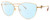Profile View of Chopard VCHF51S-08FC Designer Progressive Lens Blue Light Blocking Eyeglasses in Shiny 23KT Gold Plated/Pink Crystal/Gemstone Accent Ladies Cat Eye Full Rim Metal 54 mm