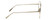 Side View of Chopard VCHF49M-0300 Designer Reading Eye Glasses with Custom Cut Powered Lenses in Shiny Gold Ladies Square Full Rim Metal 55 mm