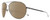 Profile View of Chopard SCHD57M-568P Designer Polarized Sunglasses with Custom Cut Amber Brown Lenses in Shiny Black Gunmetal Mens Pilot Full Rim Metal 64 mm