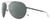 Profile View of Chopard SCHD57M-568P Designer Polarized Sunglasses with Custom Cut Smoke Grey Lenses in Shiny Black Gunmetal Mens Pilot Full Rim Metal 64 mm