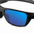 Close Up View of Costa Del Mar Whitetip Unisex Designer Sunglass Black/Polarized Blue Mirror 58mm