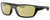 Profile View of Costa Del Mar Whitetip Designer Polarized Reading Sunglasses with Custom Cut Powered Sun Flower Yellow Lenses in Matte Black Unisex Rectangular Full Rim Acetate 58 mm