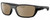 Profile View of Costa Del Mar Whitetip Designer Polarized Reading Sunglasses with Custom Cut Powered Amber Brown Lenses in Matte Black Unisex Rectangular Full Rim Acetate 58 mm