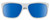 Front View of Costa Del Mar Baffin Unisex Square Designer Sunglasses in Grey/Blue Mirror 58 mm