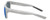 Side View of Costa Del Mar Baffin Unisex Square Designer Sunglasses in Grey/Blue Mirror 58 mm