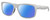 Profile View of Costa Del Mar Baffin Designer Polarized Sunglasses with Custom Cut Blue Mirror Lenses in Matte Light Grey Unisex Square Full Rim Acetate 58 mm