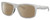 Profile View of Costa Del Mar Baffin Designer Polarized Reading Sunglasses with Custom Cut Powered Amber Brown Lenses in Matte Light Grey Unisex Square Full Rim Acetate 58 mm