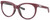 Profile View of Costa Del Mar Victoria Designer Single Vision Prescription Rx Eyeglasses in Matte Plum Purple Silver Ladies Cat Eye Full Rim Acetate 55 mm