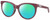 Profile View of Costa Del Mar Victoria Designer Polarized Reading Sunglasses with Custom Cut Powered Green Mirror Lenses in Matte Plum Purple Silver Ladies Cat Eye Full Rim Acetate 55 mm