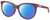 Profile View of Costa Del Mar Victoria Designer Polarized Reading Sunglasses with Custom Cut Powered Blue Mirror Lenses in Matte Plum Purple Silver Ladies Cat Eye Full Rim Acetate 55 mm