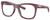 Profile View of Costa Del Mar Caldera Designer Single Vision Prescription Rx Eyeglasses in Matte Plum Purple Silver Unisex Square Full Rim Acetate 55 mm
