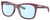 Profile View of Costa Del Mar Caldera Designer Blue Light Blocking Eyeglasses in Matte Plum Purple Silver Unisex Square Full Rim Acetate 55 mm
