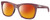 Profile View of Costa Del Mar Caldera Designer Polarized Sunglasses with Custom Cut Red Mirror Lenses in Matte Plum Purple Silver Unisex Square Full Rim Acetate 55 mm