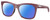 Profile View of Costa Del Mar Caldera Designer Polarized Sunglasses with Custom Cut Blue Mirror Lenses in Matte Plum Purple Silver Unisex Square Full Rim Acetate 55 mm