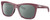Profile View of Costa Del Mar Caldera Designer Polarized Reading Sunglasses with Custom Cut Powered Smoke Grey Lenses in Matte Plum Purple Silver Unisex Square Full Rim Acetate 55 mm