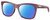 Profile View of Costa Del Mar Caldera Designer Polarized Reading Sunglasses with Custom Cut Powered Blue Mirror Lenses in Matte Plum Purple Silver Unisex Square Full Rim Acetate 55 mm