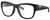 Profile View of Costa Del Mar Caleta Designer Single Vision Prescription Rx Eyeglasses in Matte Black Plum Purple Unisex Square Full Rim Acetate 55 mm