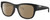 Profile View of Costa Del Mar Caleta Designer Polarized Sunglasses with Custom Cut Amber Brown Lenses in Matte Black Plum Purple Unisex Square Full Rim Acetate 55 mm